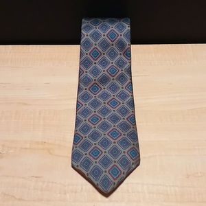 Vintage "John Henry" Geometric Pattern Necktie